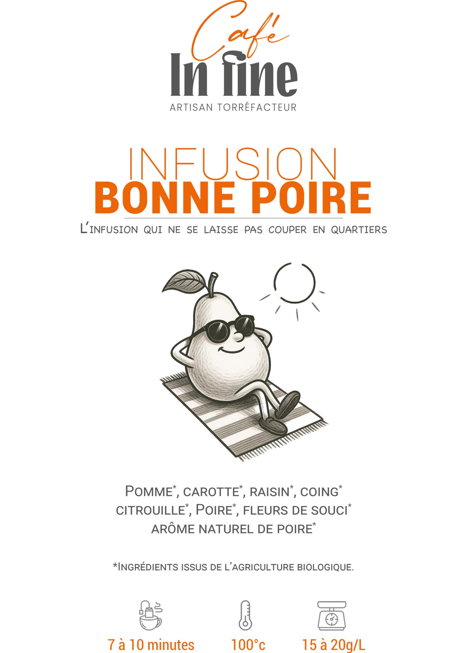 Infusion - Café In fine - Bonne poire bio