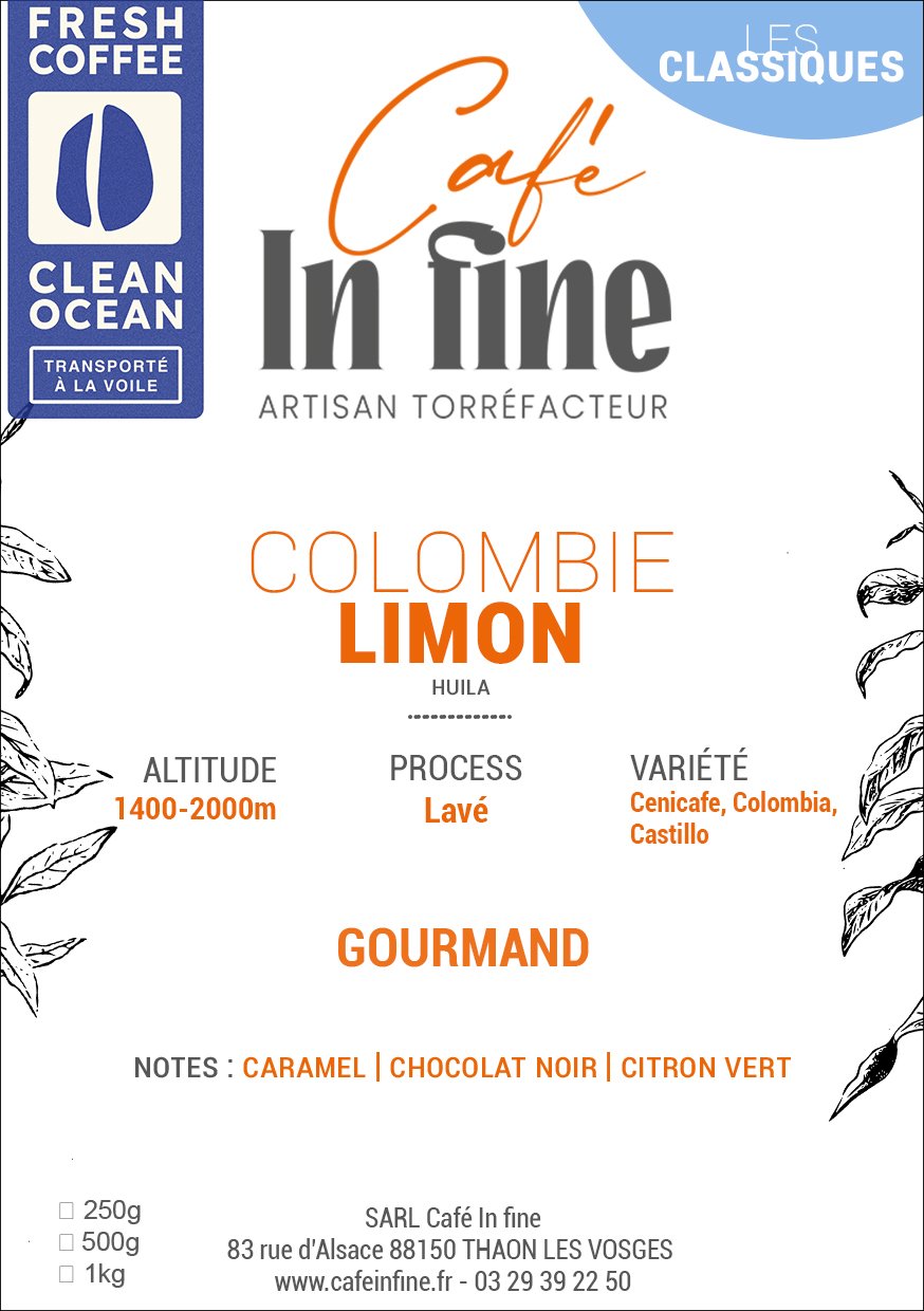 Colombie LIMON, café de spécialité.